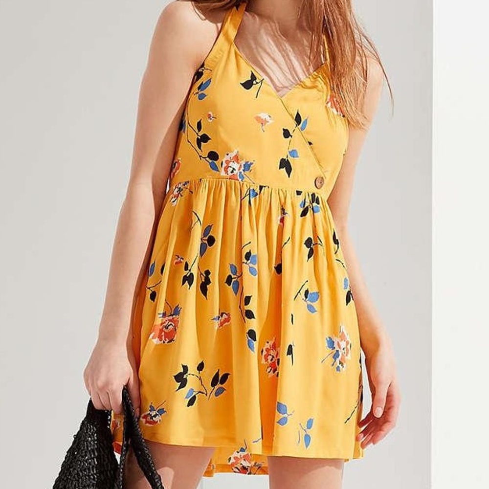 Yellow Halter-style Sundress
